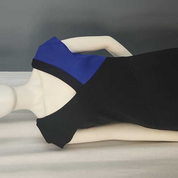 DVF BODYCONE STRETCH NAVY BLACK SZ 6 - Picture 2 of 13